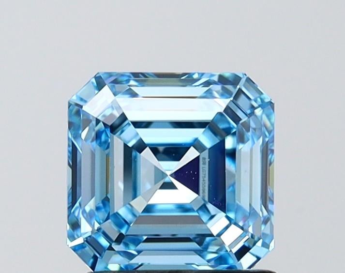 1.51 Ct. Fancy Vivid Blue Asscher Lab Grown Diamond