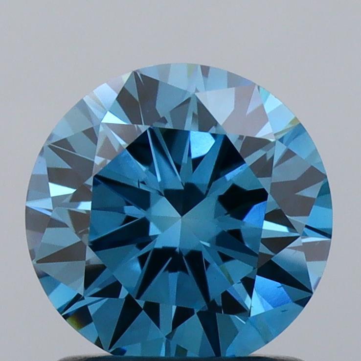 1.10 Ct. Fancy Vivid  Blue Round Lab Grown Diamond