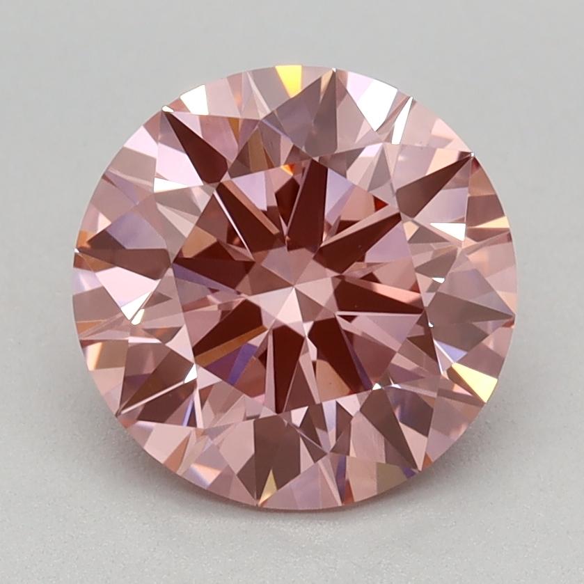 1.54 Ct. Fancy Vivid Pink Round Lab Grown Diamond