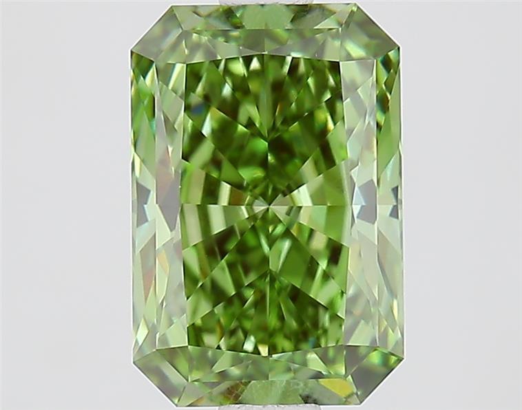 1.63 Ct. Fancy Vivid  Green Radiant Lab Grown Diamond
