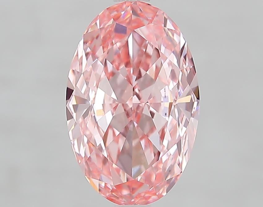 3.65 Ct. Fancy Vivid Pink Oval Lab Grown Diamond