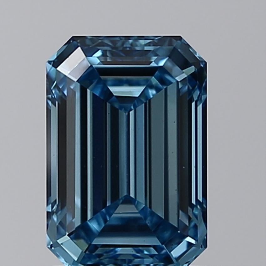 1.32 Ct. Fancy Vivid Blue Emerald Lab Grown Diamond