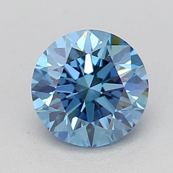 0.4 Ct. Fancy Vivid Blue Round Lab Grown Diamond