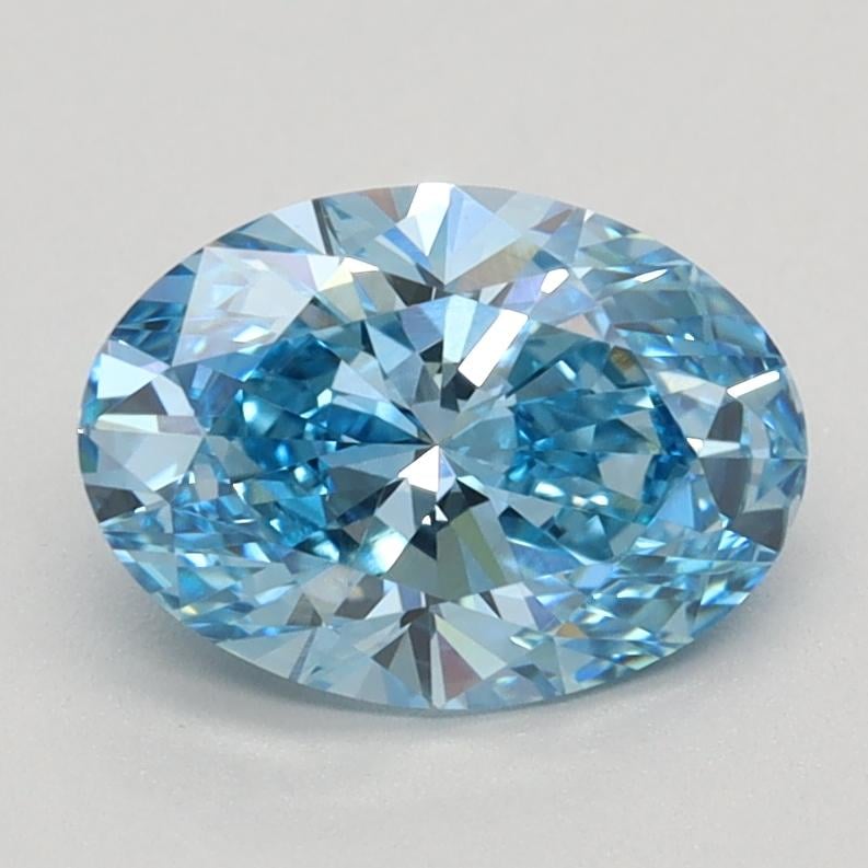 1.23 Ct. Fancy Vivid Blue Oval Lab Grown Diamond