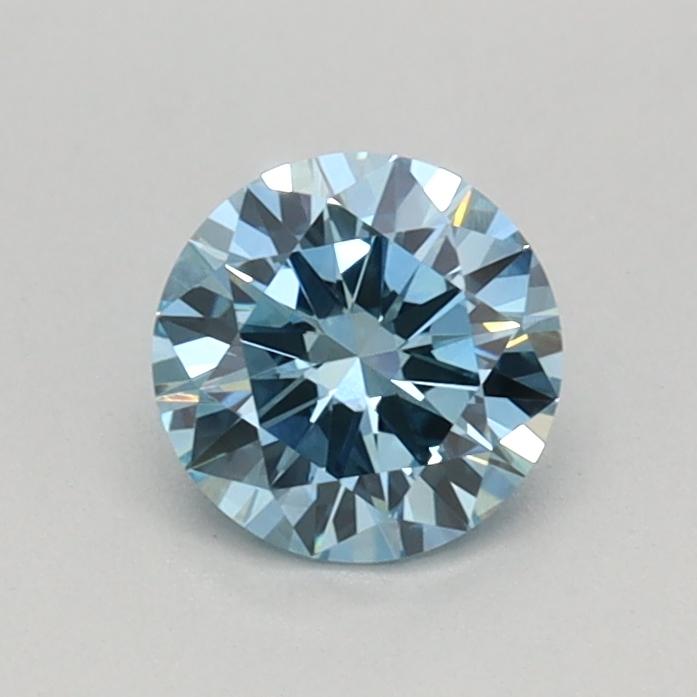 0.41 Ct. Fancy Vivid Blue Round Lab Grown Diamond