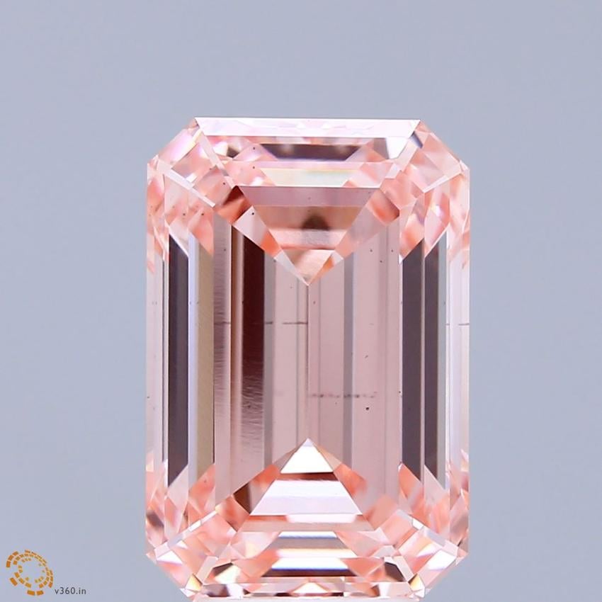 6.89 Ct. Fancy Intense Pink Emerald Lab Grown Diamond