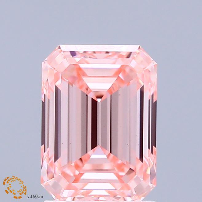 2.06 Ct. Fancy Vivid Pink Emerald Lab Grown Diamond