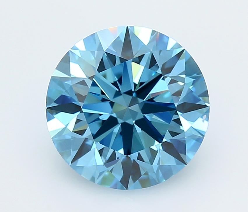 4.0 Ct. Fancy Vivid  Blue Round Lab Grown Diamond