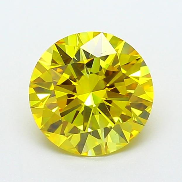 1.74 Ct. Fancy Vivid Yellow Round Lab Grown Diamond