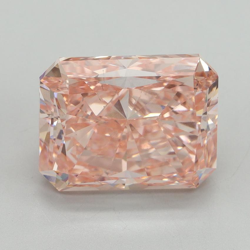 10.02 Ct. Fancy Vivid Pink Radiant Lab Grown Diamond