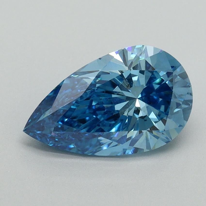 1.53 Ct. Fancy Vivid Blue Pear Lab Grown Diamond