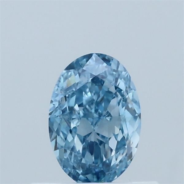0.60 Ct. Fancy Vivid Blue Oval Lab Grown Diamond