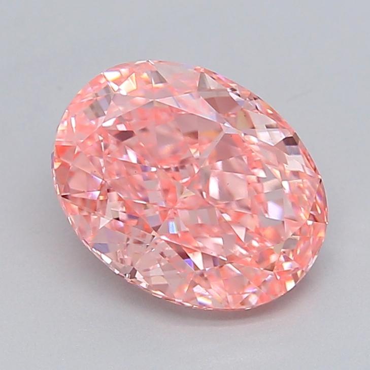 2.13 Ct. Fancy Vivid  Pink Oval Lab Grown Diamond