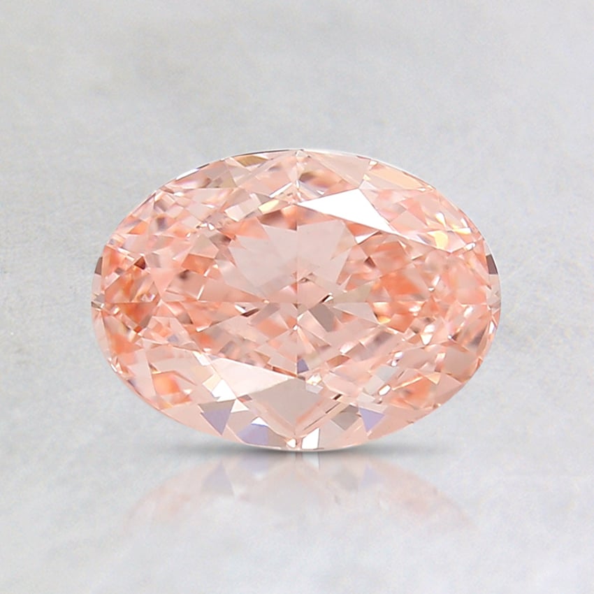 1.28 Ct. Fancy Orangy Pink Oval Lab Created Diamond