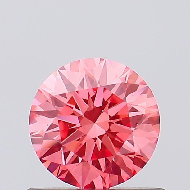 0.54 Ct. Fancy Vivid Pink Round Lab Grown Diamond