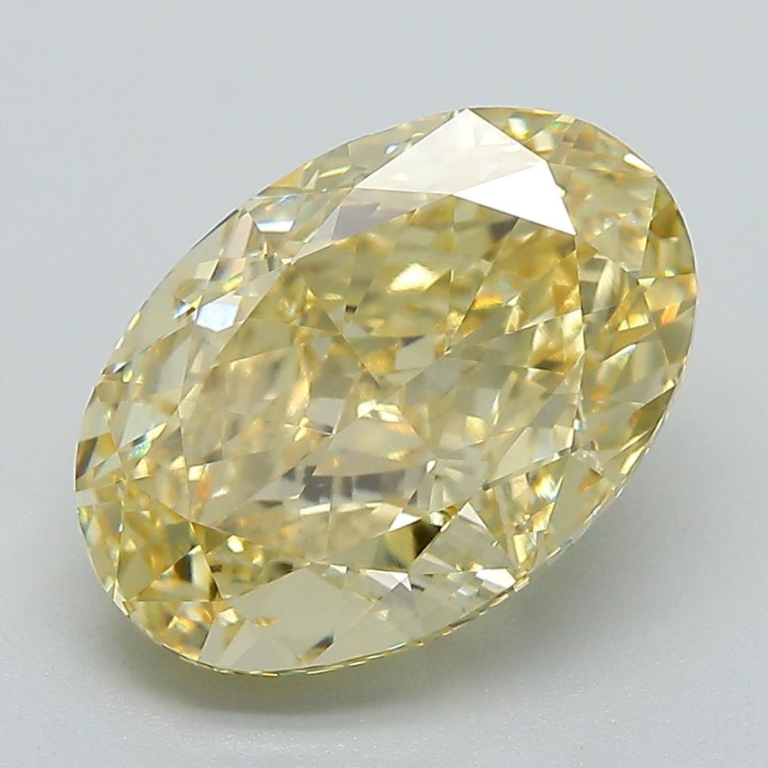 4.74 Ct. Fancy Vivid Yellow Oval Lab Grown Diamond