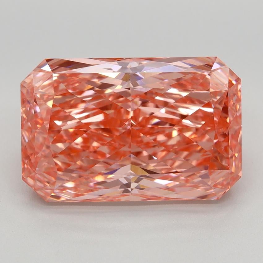 5.39 Ct. Fancy Vivid Pink Radiant Lab Grown Diamond
