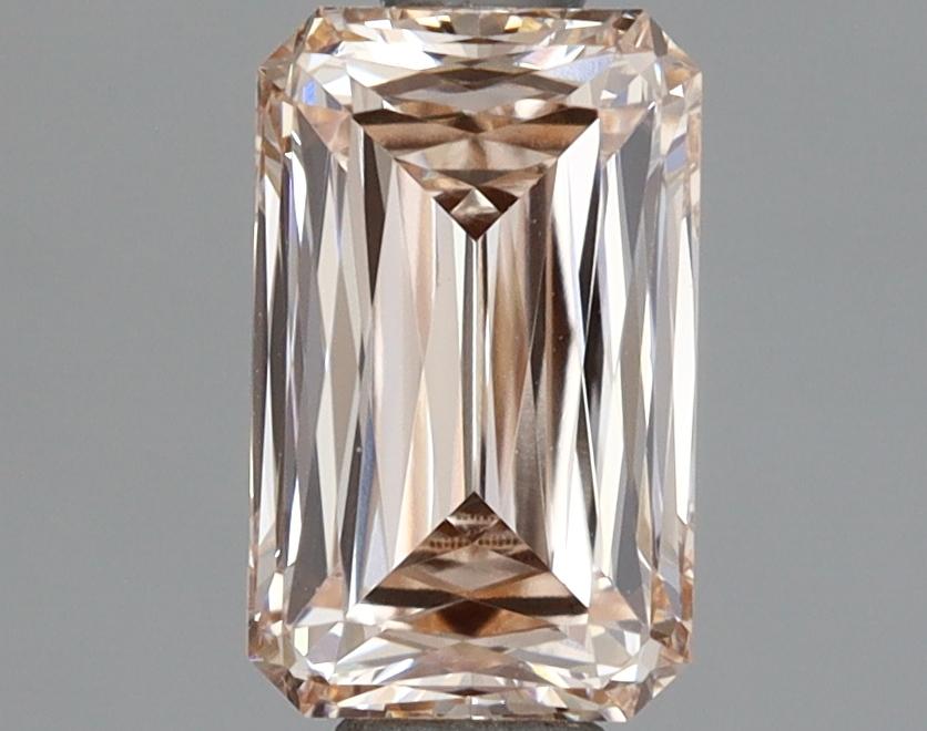 1.01 Ct. Light Orangy Pink Radiant Lab Grown Diamond