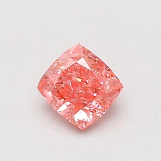 0.48 Ct. Fancy Vivid Pink Cushion Lab Grown Diamond
