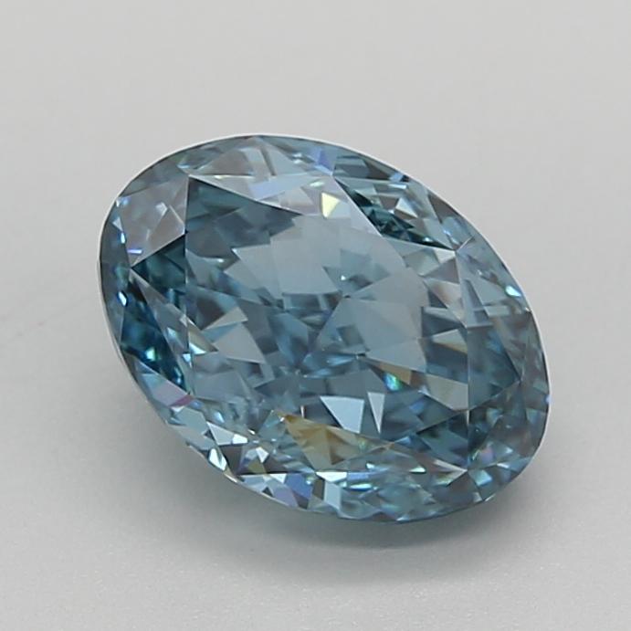 2.86 Ct. Fancy Vivid  Blue Oval Lab Grown Diamond