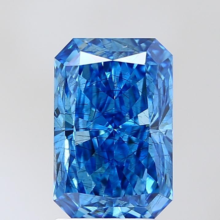 3.01 Ct. Fancy Vivid Blue Radiant Lab Grown Diamond