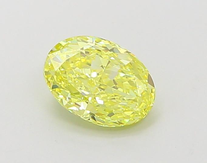1.02 Ct. Fancy Vivid  Yellow Oval Lab Grown Diamond