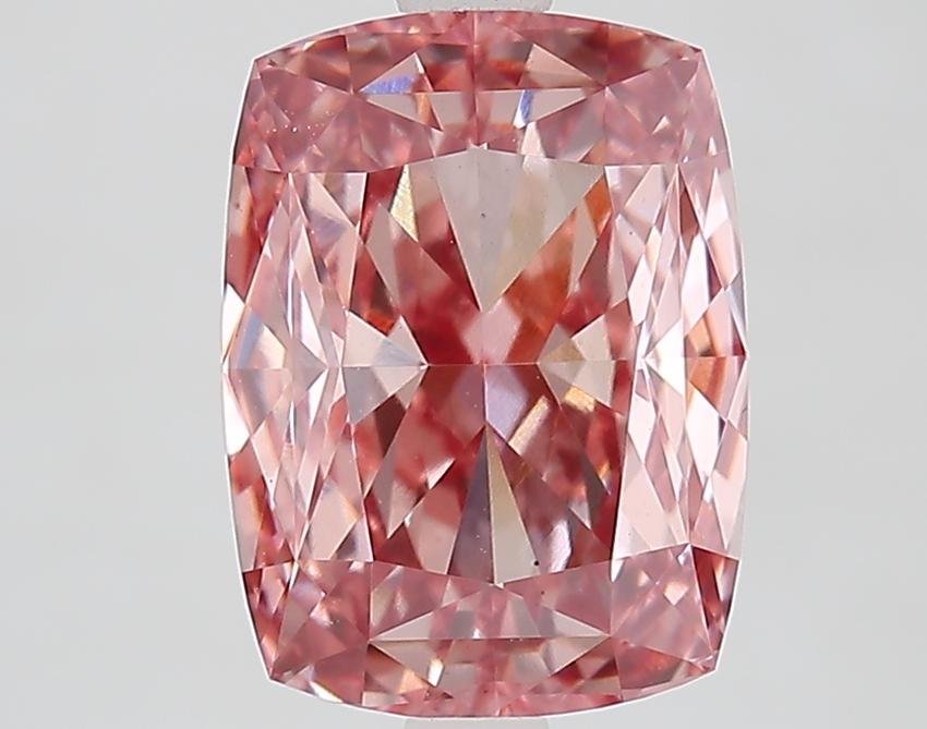 3.51 Ct. Fancy Vivid Pink Cushion Lab Grown Diamond