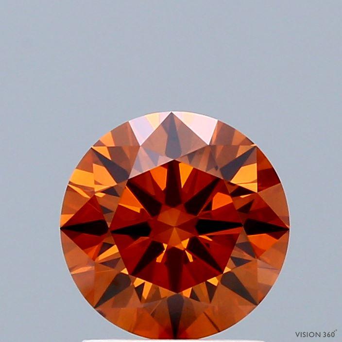 1.51 Ct. Fancy Intense Brownish Orange Round Lab Grown Diamond