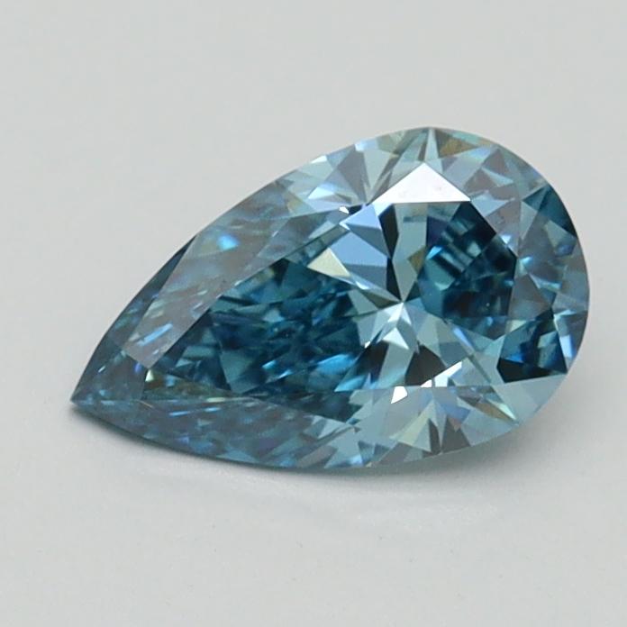 0.66 Ct. Fancy Vivid Blue Pear Lab Grown Diamond