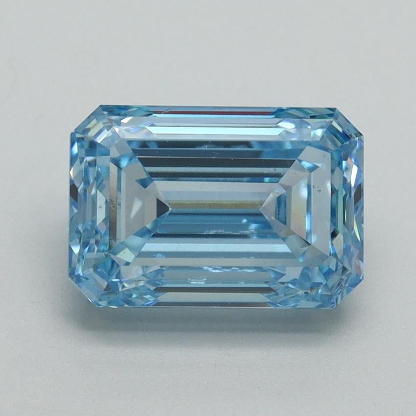 2.70 Ct. Fancy Intense Blue Emerald Lab Grown Diamond