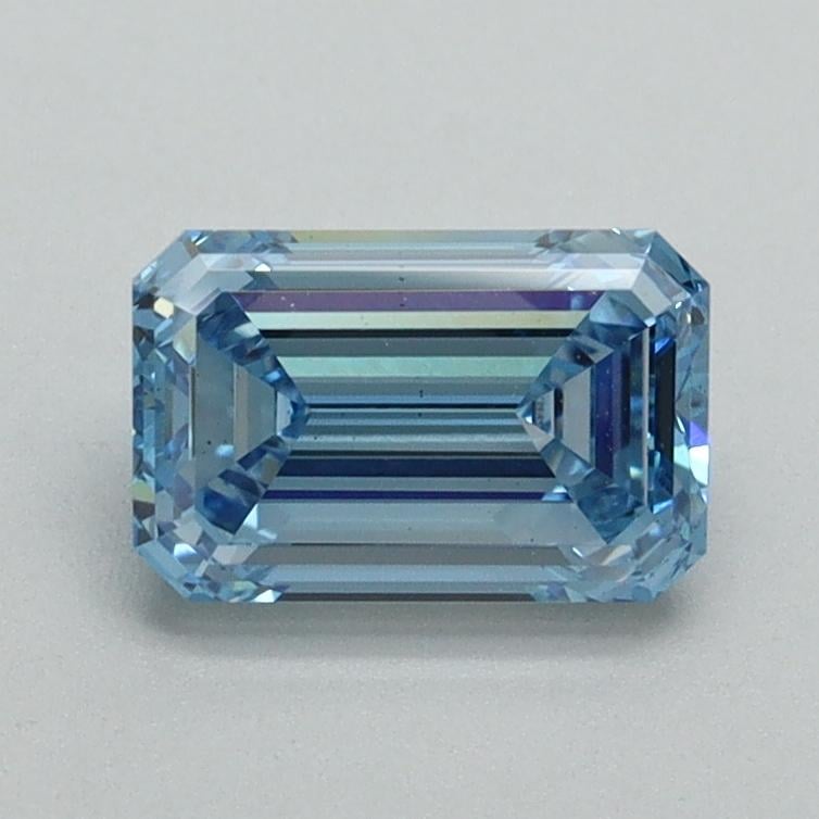 1.02 Ct. Fancy Intense Blue Emerald Lab Grown Diamond