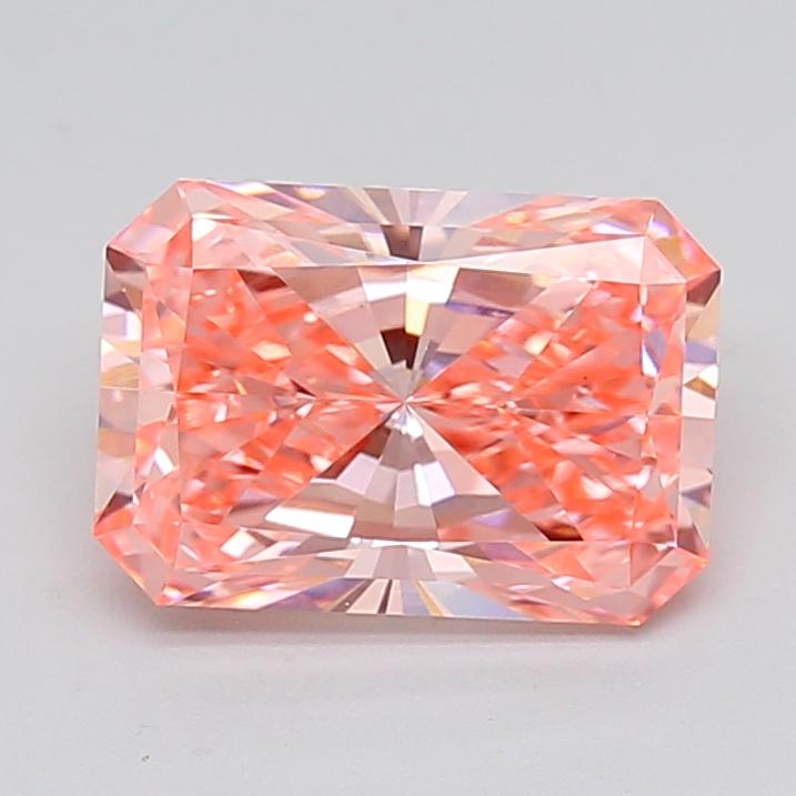 2.98 Ct. Fancy Vivid  Pink Radiant Lab Grown Diamond