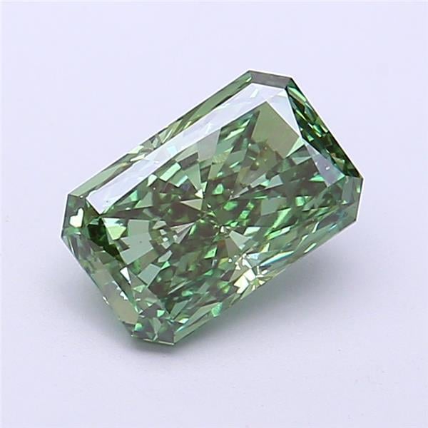 1.55 Ct. Fancy Vivid Green Radiant Lab Grown Diamond