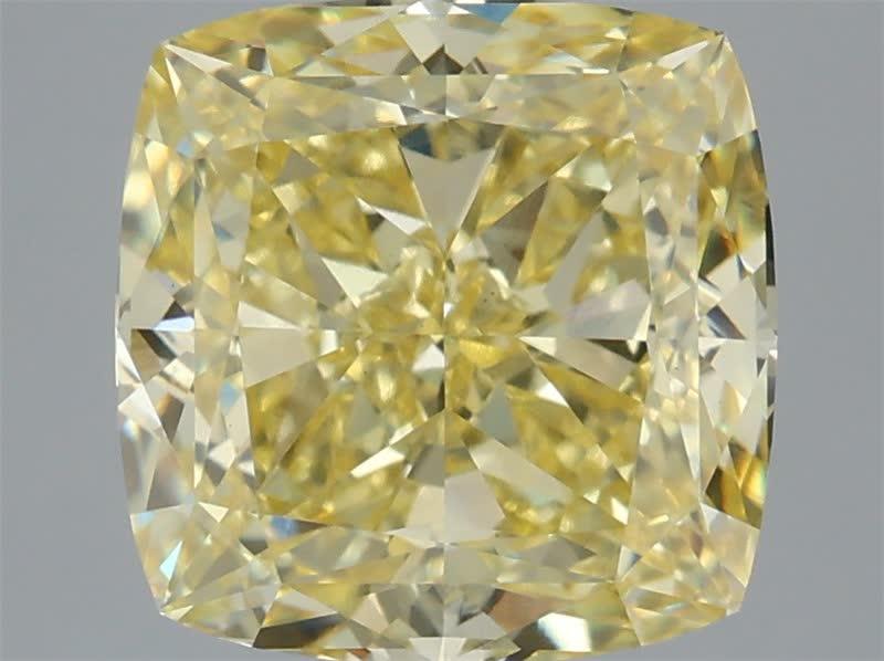 3.60 Ct. Fancy Intense Yellow Cushion Lab Grown Diamond