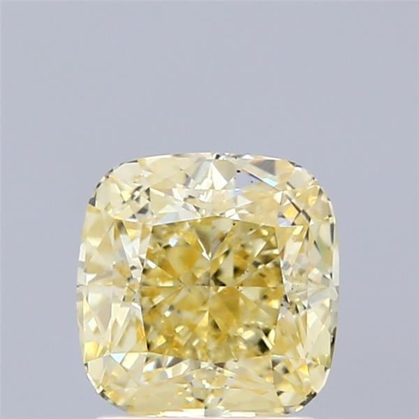 2.06 Ct. Fancy Intense Yellow Cushion Lab Grown Diamond