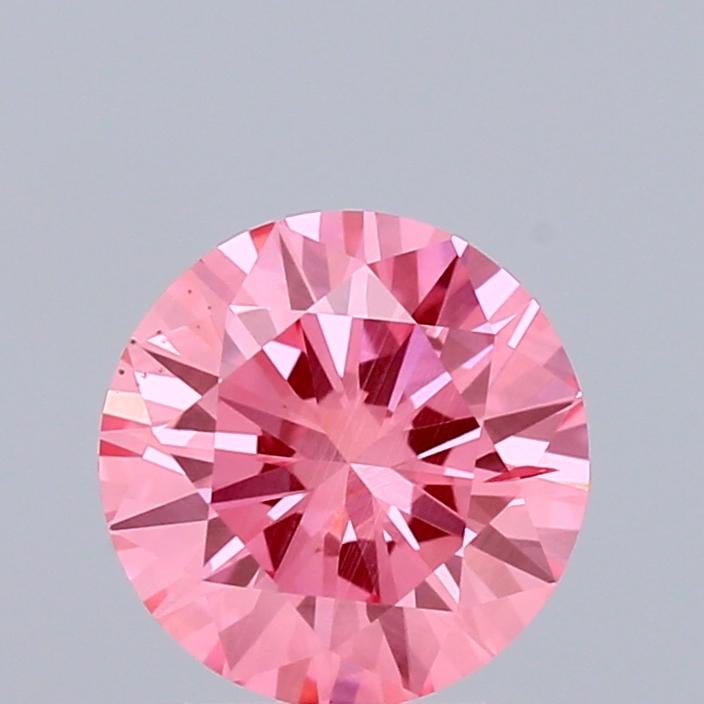 0.90 Ct. Fancy Vivid Pink Round Lab Grown Diamond