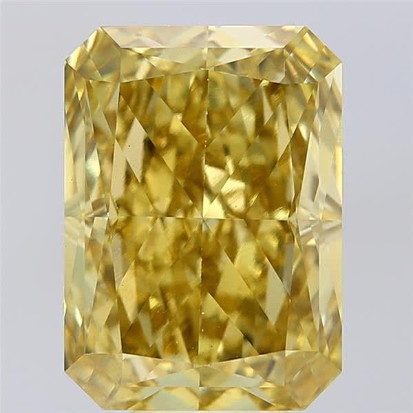 8.17 Ct. Fancy Vivid Yellow Radiant Lab Grown Diamond