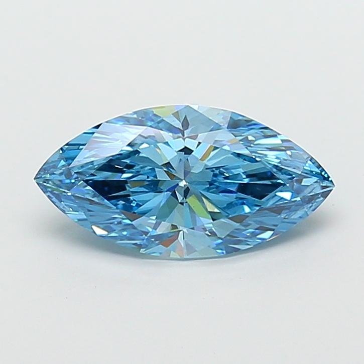 3.80 Ct. Fancy Vivid Blue Marquise Lab Grown Diamond