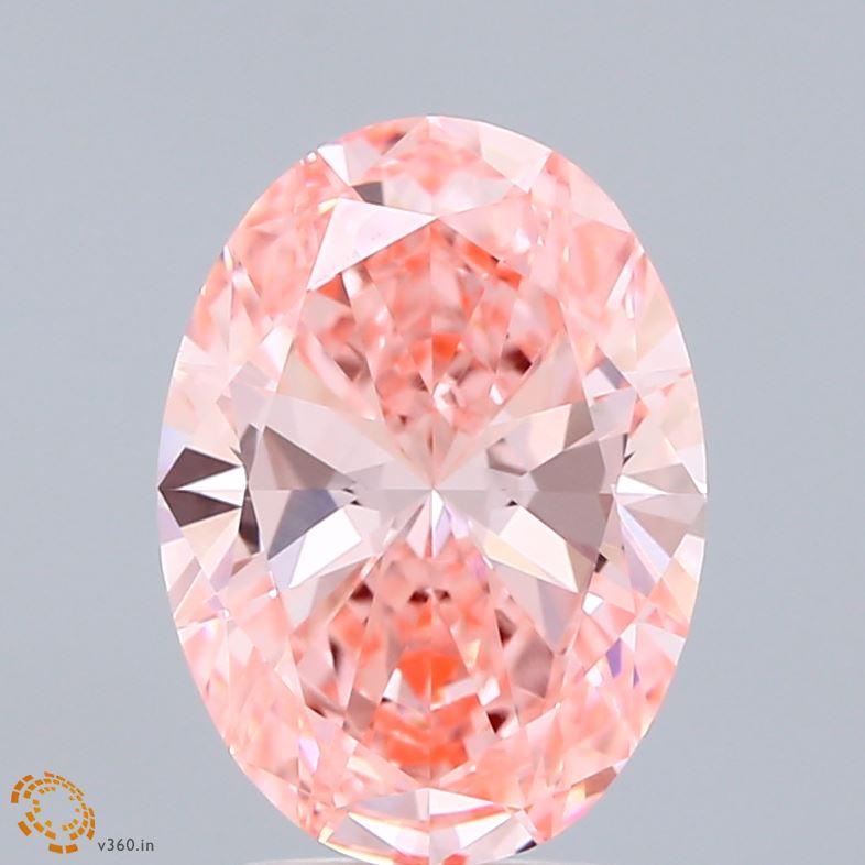3.00 Ct. Fancy Pink Oval Lab Grown Diamond