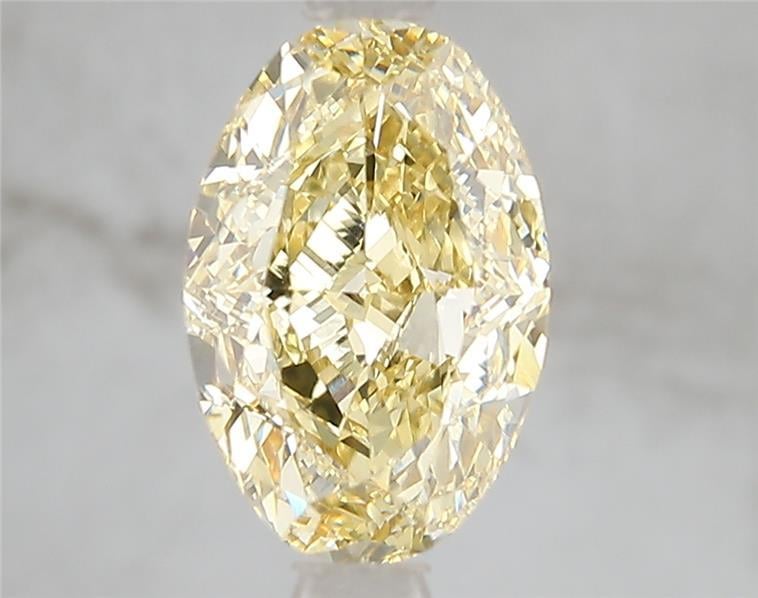 3.10 Ct. Fancy Vivid Yellow Oval Lab Grown Diamond