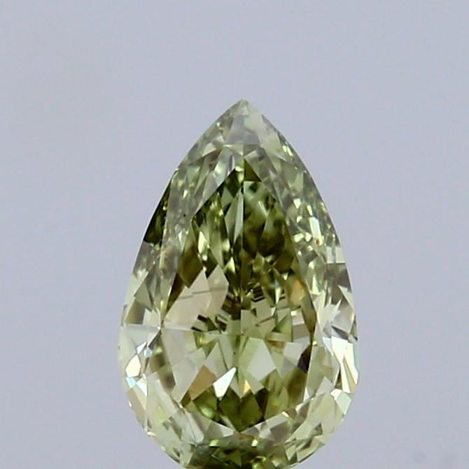 0.58 Ct. Fancy Vivid Green Pear Lab Grown Diamond