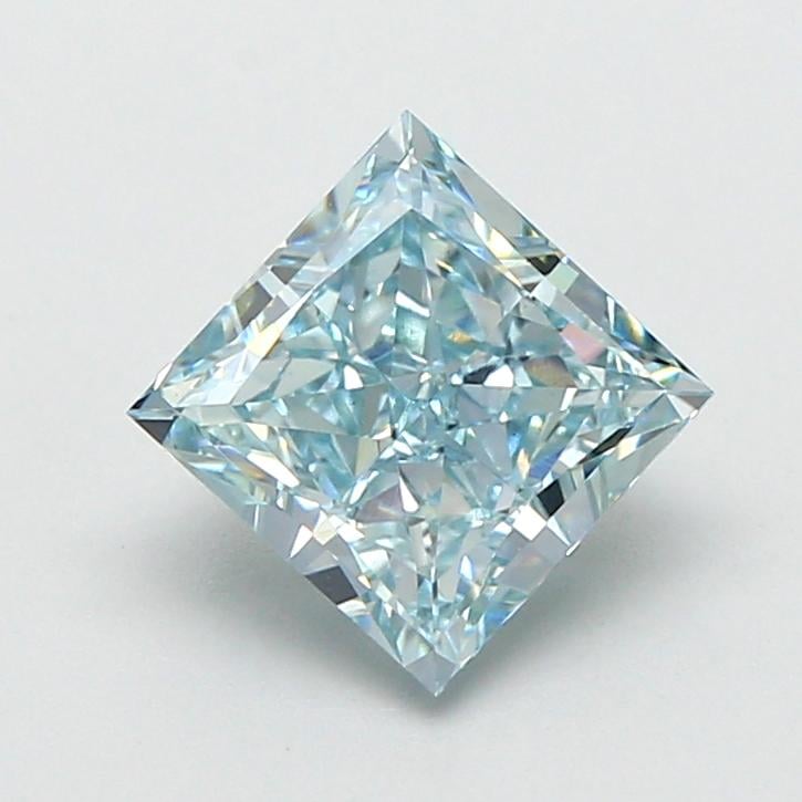 1.68 Ct. Fancy Vivid  Blue Princess Lab Grown Diamond