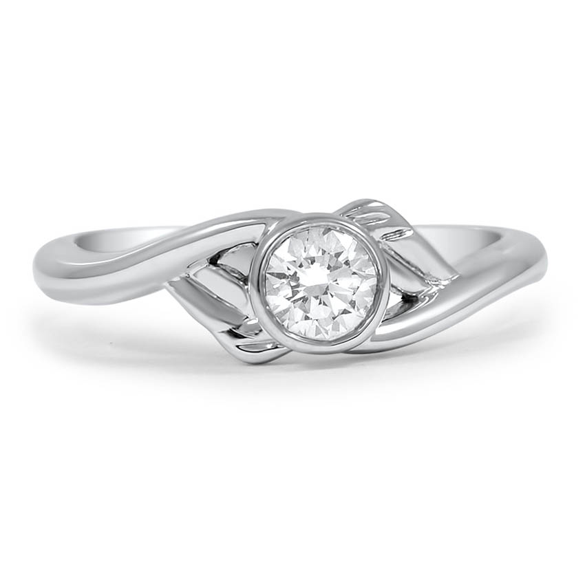 Custom Contemporary Contoured Diamond Ring