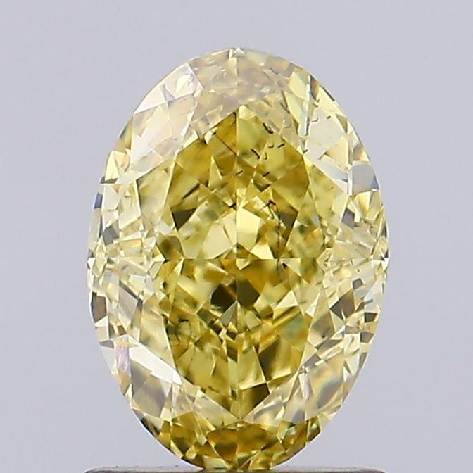 1.20 Ct. Fancy Intense Yellow Oval Lab Grown Diamond