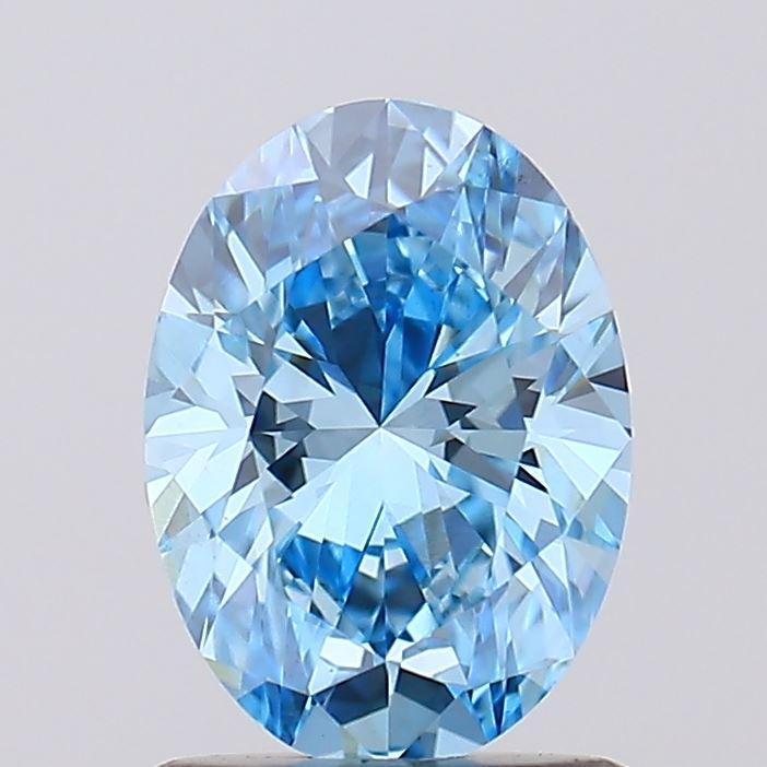 1.13 Ct. Fancy Vivid Blue Oval Lab Grown Diamond