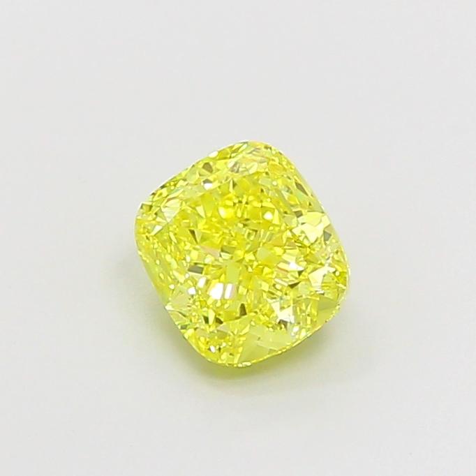 1.29 Ct. Fancy Intense Yellow Cushion Lab Grown Diamond