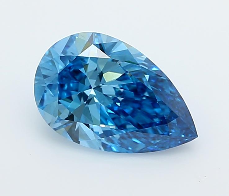 1.08 Ct. Fancy Vivid  Blue Pear Lab Grown Diamond