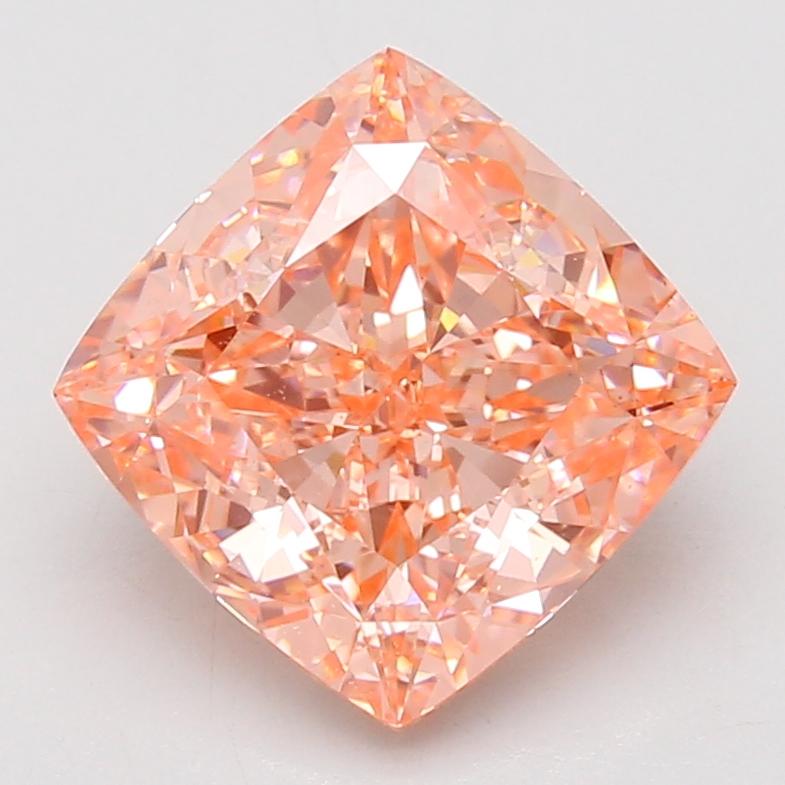 5.02 Ct. Fancy Vivid Pink Cushion Lab Grown Diamond