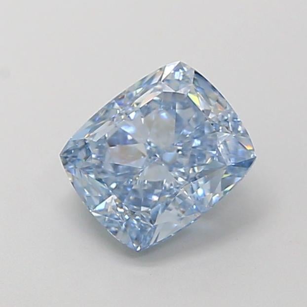 1.27 Ct. Fancy Vivid  Blue Cushion Lab Grown Diamond