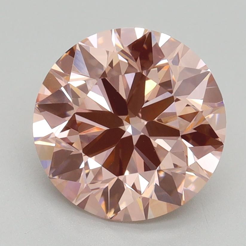 2.56 Ct. Fancy Intense Pink Round Lab Grown Diamond